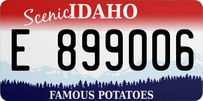 ID license plate E899006