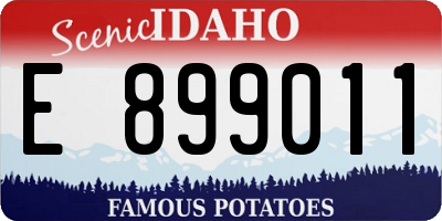 ID license plate E899011