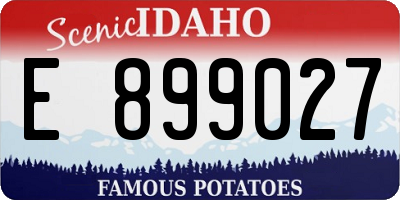 ID license plate E899027