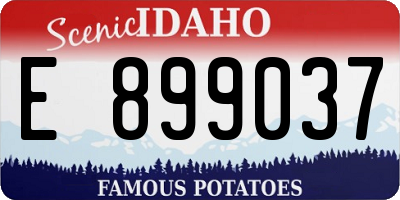 ID license plate E899037