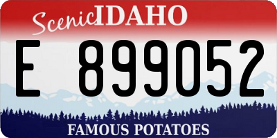 ID license plate E899052