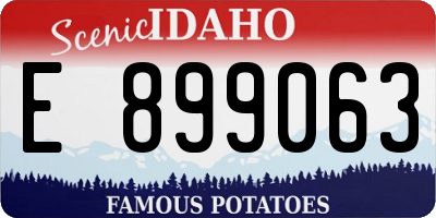 ID license plate E899063