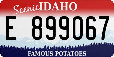 ID license plate E899067
