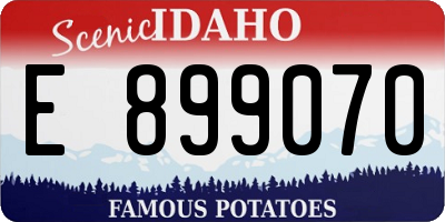ID license plate E899070