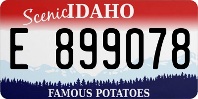 ID license plate E899078