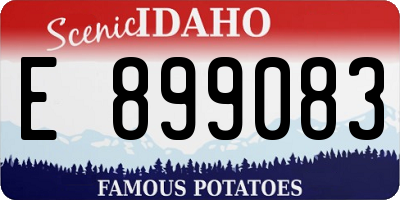 ID license plate E899083
