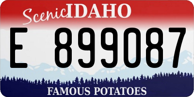 ID license plate E899087