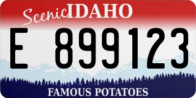 ID license plate E899123
