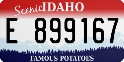 ID license plate E899167