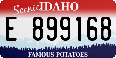 ID license plate E899168