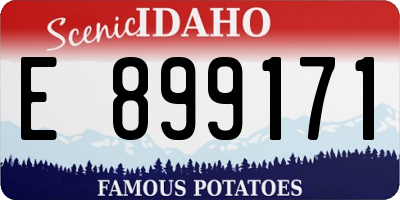 ID license plate E899171
