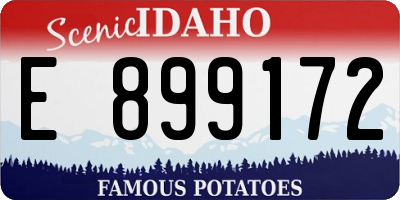 ID license plate E899172