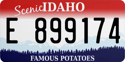 ID license plate E899174