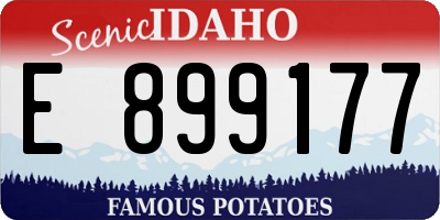 ID license plate E899177