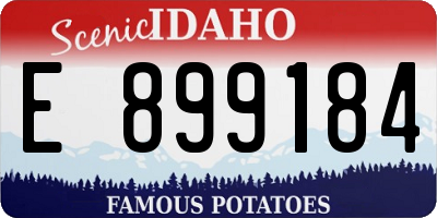 ID license plate E899184