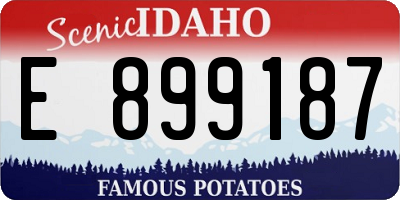 ID license plate E899187