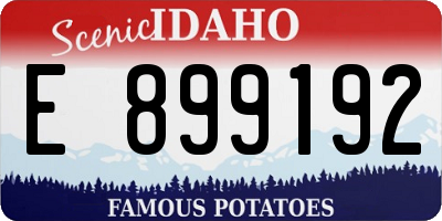 ID license plate E899192