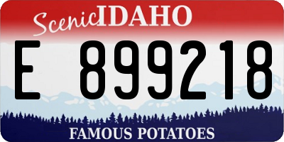 ID license plate E899218