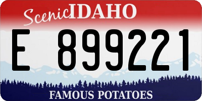 ID license plate E899221