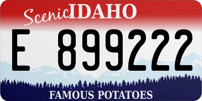 ID license plate E899222