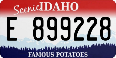 ID license plate E899228