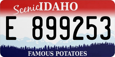 ID license plate E899253