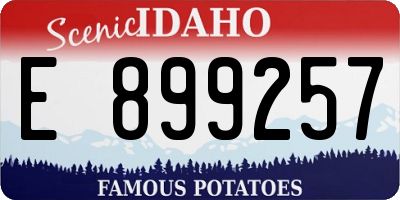 ID license plate E899257