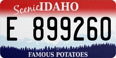 ID license plate E899260