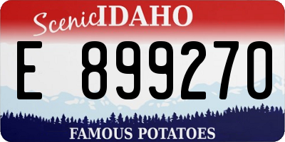 ID license plate E899270