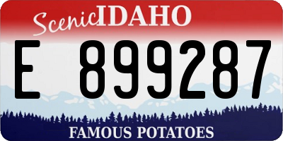 ID license plate E899287