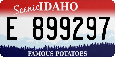 ID license plate E899297