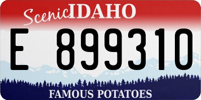 ID license plate E899310