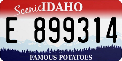 ID license plate E899314