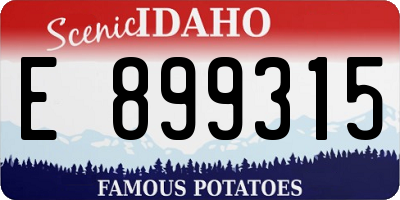 ID license plate E899315
