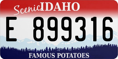 ID license plate E899316
