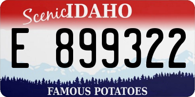 ID license plate E899322