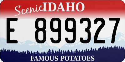 ID license plate E899327