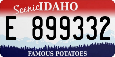 ID license plate E899332