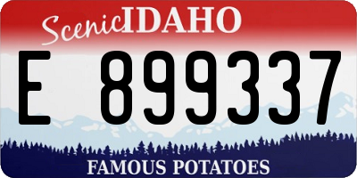ID license plate E899337