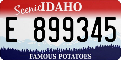 ID license plate E899345