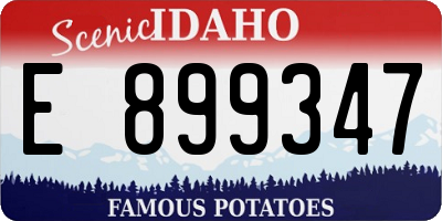 ID license plate E899347