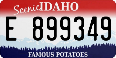 ID license plate E899349