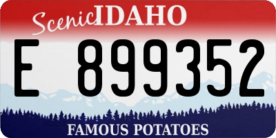 ID license plate E899352