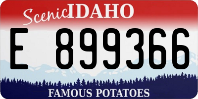 ID license plate E899366