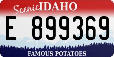 ID license plate E899369