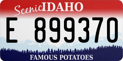ID license plate E899370