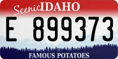 ID license plate E899373