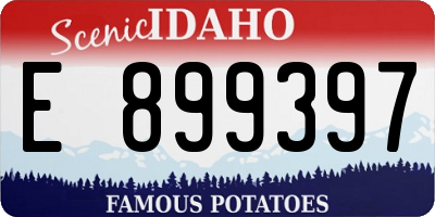 ID license plate E899397