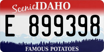 ID license plate E899398