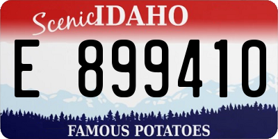 ID license plate E899410